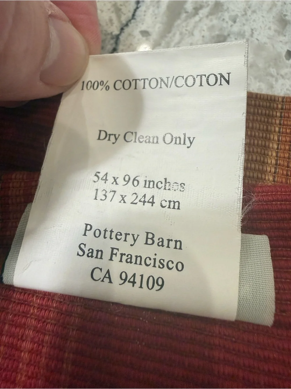 Pottery Barn Blackout Curtain Panels Spice Sunset Stripe 96” Length, Set of 2